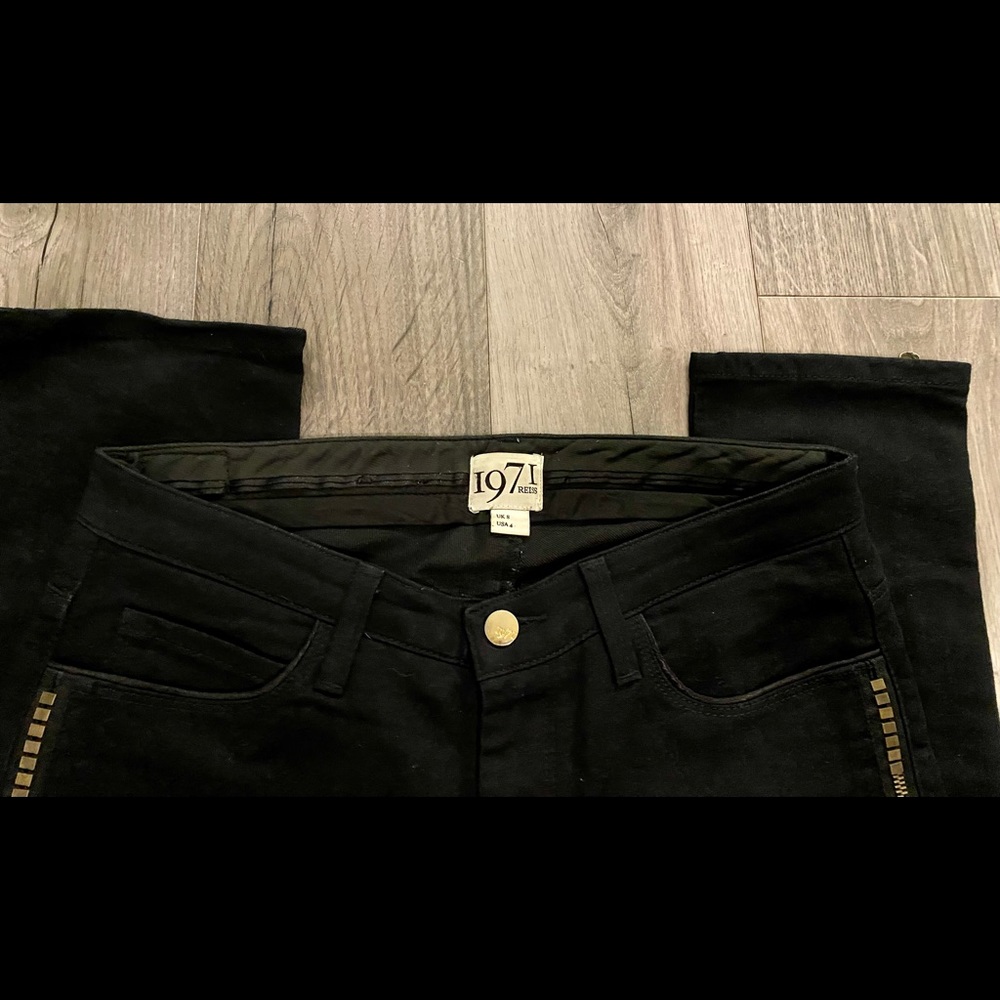 1971 Reiss Grace black denim in size 4